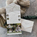 Romantic Gold wat een jaar lang een multi-fotofees All In One Uitnodiging<br><div class="desc">Dit romantische goud is een jaar lang een multi-foto-vakantiekaart, het perfecte jaar in de review vakantie groet. Het moderne klassieke ontwerp is voorzien van fancy draden en grillen met prachtige elegante handgeschreven faux champagne Gold folie-typografie. Pas uw stempel aan en stuur een drievoudige vakantiekaart met 7 foto's, een familienieuwsbrief, uw...</div>