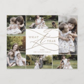 Romantic Gold What A Year 6 Photo Year in Review Feestdagenkaart (Voorkant)