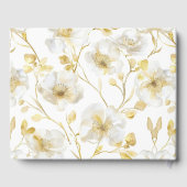 Romantic Gold White Floral Wedding Gastenboek (Achterkant)