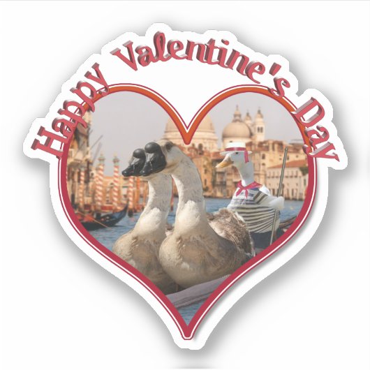 Romantic Gondola Ride for Valentine's Day Sticker (Voorkant)