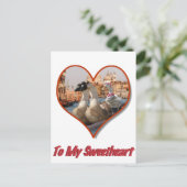 Romantic Gondola Ride voor Valentijnsdag Feestdagenkaart (Staand voorkant)