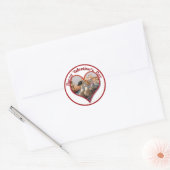 Romantic Gondola Ride voor Valentijnsdag Ronde Sticker (Envelop)