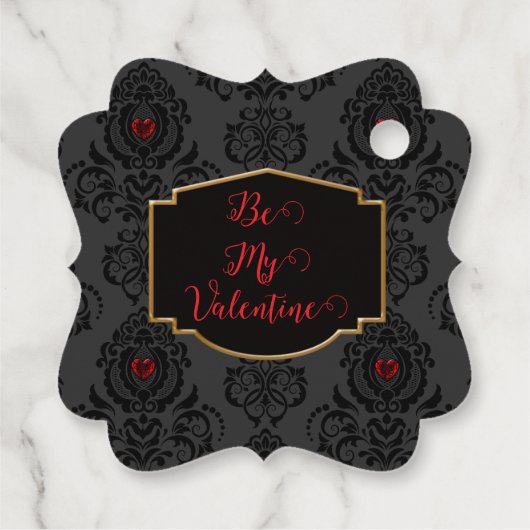 Romantic Goth Valentine Bedankjes Labels (Achterkant)