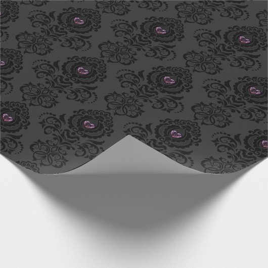Romantic Goth Valentine Cadeaupapier (Hoek)