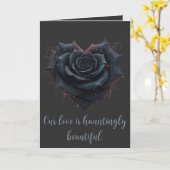 Romantic Gothic And Enigmatic Black Rose Kaart (Gele Bloem)