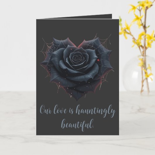 Romantic Gothic And Enigmatic Black Rose Kaart (Gele Bloem)