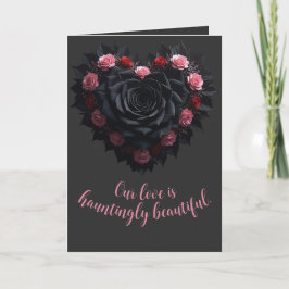 Romantic Gothic And Melancholic Black Rose Kaart