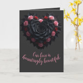 Romantic Gothic And Melancholic Black Rose Kaart (Gele Bloem)