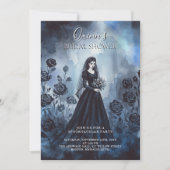 Romantic Gothic Bride Misty Floral Bridal Shower Kaart (Voorkant)