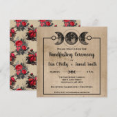 Romantic Gothic Handfasting Wedding Pagan Wicca Kaart (Voorkant / Achterkant)