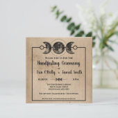 Romantic Gothic Handfasting Wedding Pagan Wicca Kaart (Staand voorkant)