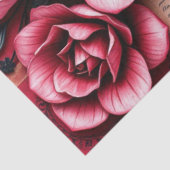 Romantic Gothic Hearts and flowers Tissue Paper Tissuepapier (Detail)