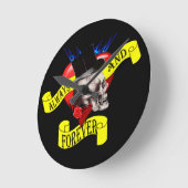 Romantic Gothic Skull Valentijns houdt van hart Ronde Klok (Hoek)