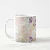 Romantic, goud, Blauwgroen, Waterverf, Chic, Flora Koffiemok (Links)