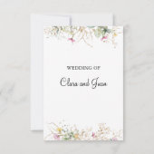 Romantic, goudflorale uitnodiging (Achterkant)