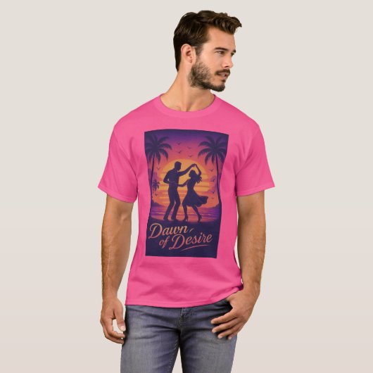 Romantic gradient sunset with Dancers T-shirt (Voorkant volledig)
