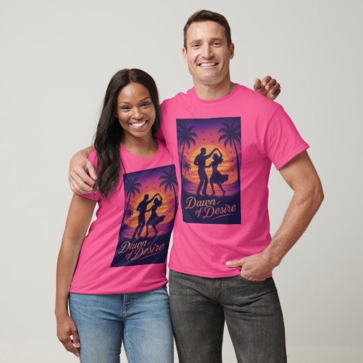 Romantic gradient sunset with Dancers T-shirt (Unisex)