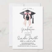 Romantic Graduation Party Invitation for Her Kaart (Voorkant)