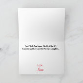 Romantic Graphic Love and Kisses and Hugs Card Kaart (Binnen)