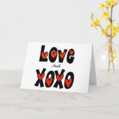 Romantic Graphic Love and Kisses and Hugs Card Kaart (Gele Bloem)