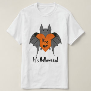Romantic grappige Halloween bat T-shirt