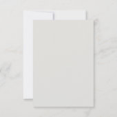 Romantic Gray Floral Wedding Guest Detail Kaart (Achterkant)