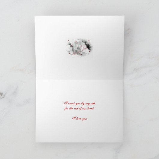 Romantic Greeeting Kaart - Wees mijn liefde - Roos (Binnen)