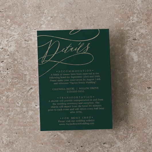 Romantic Green Calligraphy — Enclosure Kaart