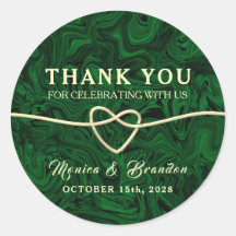 Romantic Green Calligraphy Weddenschap Bedankt