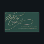 Romantic Green Calligraphy Wedding Website RSVP Informatiekaartje<br><div class="desc">Deze romantische groene kalligrafie is een bloeiende trouwwebsite RSVP bijlage kaart is perfect voor een eenvoudige bruiloft. Het moderne klassieke ontwerp is voorzien van fancy draden en grillen met prachtige elegante handgeschreven faux champagne Gold folie-typografie. Opmerking: dit ontwerp is niet voorzien van echte gouden folie. Het is een afbeelding van...</div>