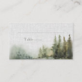 Romantic green forest Wedding Place Card Plaatskaartje (Voorkant)