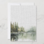 Romantic green forest Wedding Table Seating Card Kaart (Achterkant)