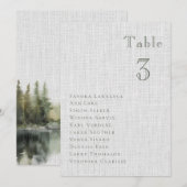 Romantic green forest Wedding Table Seating Card Kaart (Voorkant / Achterkant)