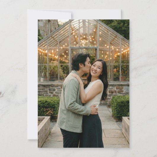 Romantic Green Photo Kaart (Voorkant)