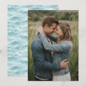 Romantic Green Photo Kaart (Voorkant / Achterkant)