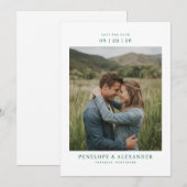 Romantic Green Photo Save The Date (Voorkant / Achterkant)