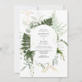 Romantic Greenery Forest Wedding Kaart (Voorkant)