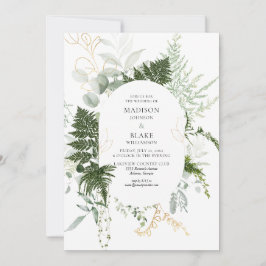 Romantic Greenery Forest Wedding Kaart