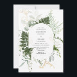 Romantic Greenery Forest Wedding Kaart<br><div class="desc">Romantic Chic Greenery Forest Wild Fern Wedding Invitation In dit ontwerp staat een lush Forest Greenery en klassieke typografie. Het is de perfecte combinatie van chic elegance en schoonheid.</div>