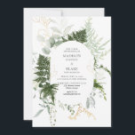 Romantic Greenery Forest Wedding Kaart<br><div class="desc">Romantic Chic Greenery Forest Wild Fern Wedding Invitation In dit ontwerp staat een lush Forest Greenery en klassieke typografie. Het is de perfecte combinatie van chic elegance en schoonheid.</div>