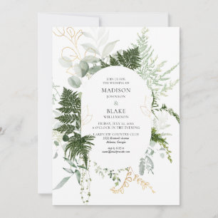 Romantic Greenery Forest Wedding Kaart
