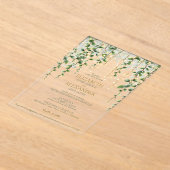 Romantic Greenery Garland Wedding Invitation Acryl Uitnodigingen (Laagn)