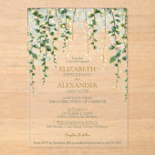 Romantic Greenery Garland Wedding Invitation Acryl Uitnodigingen (Voorkant)