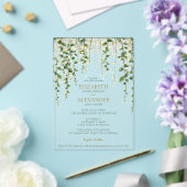 Romantic Greenery Garland Wedding Invitation Acryl Uitnodigingen (Insitu (Huwelijk))