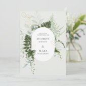 Romantic Greenery Woodland Wild Fern Kaart (Staand voorkant)