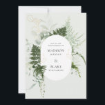 Romantic Greenery Woodland Wild Fern Kaart<br><div class="desc">Romantic Greenery Woodland Wild Fern Invitation In dit ontwerp staat een grove bosgrafie en klassieke typografie. Het is de perfecte combinatie van chic elegance en schoonheid.</div>