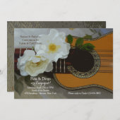 Romantic Guitar Invitation Kaart (Voorkant / Achterkant)