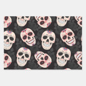 Romantic Halloween Sugar Skull Mexicaans Inpakpapier Vel (Voorkant 2)