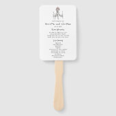 Romantic Hand Drawn Chandelier Wedding Program Handwaaier (Voorkant)