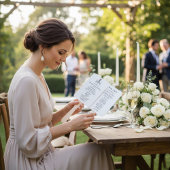 Romantic Hand Drawn Chandelier Wedding Program Handwaaier